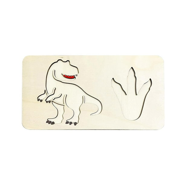 Material didáctico Montessori para tableros sensoriales Montessori tirano-saurio Rex