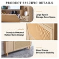 thumbnail image 5 of Minimalist Storage Cabinet, Rattan Shoe Cabinet with Storage Shelves and Drawer, Small Home Furniture for Living Room Corridors, 5 of 8