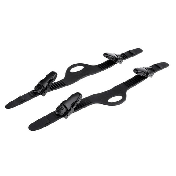 Black Rubber Replacement Fin Straps for Diving And Snorkeling - L L