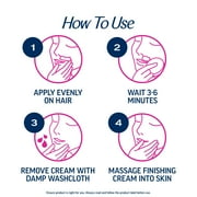 Veet 3 Minute Facial Hair Removal For Women, Face Hair Cream Kit for Lips, Chin, Cheeks, 1.7 oz, Pack of 2