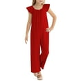 thumbnail image 4 of Combinaison Fille Taille 6 Tenue de Pâques Enfants Filles Décontractée Sans Manches Combinaison Pantalon Droit Long, 4 of 6