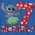 thumbnail image 2 of Boy's Lilo & Stitch 7th Birthday Hula Dance  Graphic Tee Royal Blue Small, 2 of 5