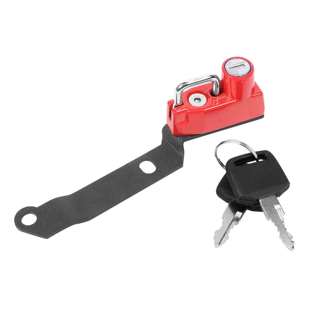 Cerradura de casco de seguridad antirrobo de aleación de aluminio para Yamaha MT25 MT03 YZF R25 R3 2014-2019 Modificación de motocicleta (rojo) Jadeshay A