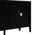 thumbnail image 2 of Sideboard with circular design and round handle for kitchen, living or dining room in retro style adds warmth and storage, 2 of 6
