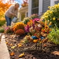 thumbnail image 4 of Fall Garden Decorations Scarecrow Garden Stake with Pumpkins, Apples and Corn, Colorful Yard Decor for Lawn, Porch, Flower Bed, Patio and Thanksgiving Display, 4 of 7
