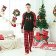 thumbnail image 5 of Uaswgudfs Matching Pajamas Set for Family Red Christmas Pjs Sleepwear Xmas Tree Graphic Plaid Loungewear Soft Homewear, 5 of 6