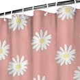 thumbnail image 3 of Pink Daisy Flower White Blooms Pattern Shower Curtain 84"x72" ,Bathroom Decorative Shower Curtains Set with 12 Hooks,Modern Waterproof Washable Shower Curtain, 3 of 6