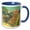 Blue/White, variant on 3drose, Image of Van Gogh Painting Garden of Flowers, 11oz Two-tone Blue Mug