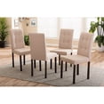 thumbnail image 3 of Pemberly Row 5 Piece Tufted Dining Set in Beige and Dark Brown, 3 of 5