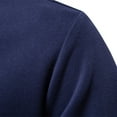 thumbnail image 5 of ShomPort Men Casual Lapel Collared Sweatshirt Long Sleeve Solid Color Lounge Pullover Tops, 5 of 7