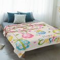 thumbnail image 4 of Easter Eggs Blanket Soft Cozy Warm Throw Blanket for Couch, Plush Fuzzy Flannel Fleece Blankets for Sofa, Spring Watercolor Bunny Flower on Linen Bed Blankets Lightweight Gifts for Women, 30"x40", 4 of 9