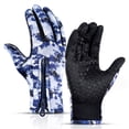 thumbnail image 1 of Winter Warm Gloves Compatible with Men and Women, with Windproof and Waterproof Features, Compatible with Work, Cycling, Driving(Camo Blue), 1 of 5