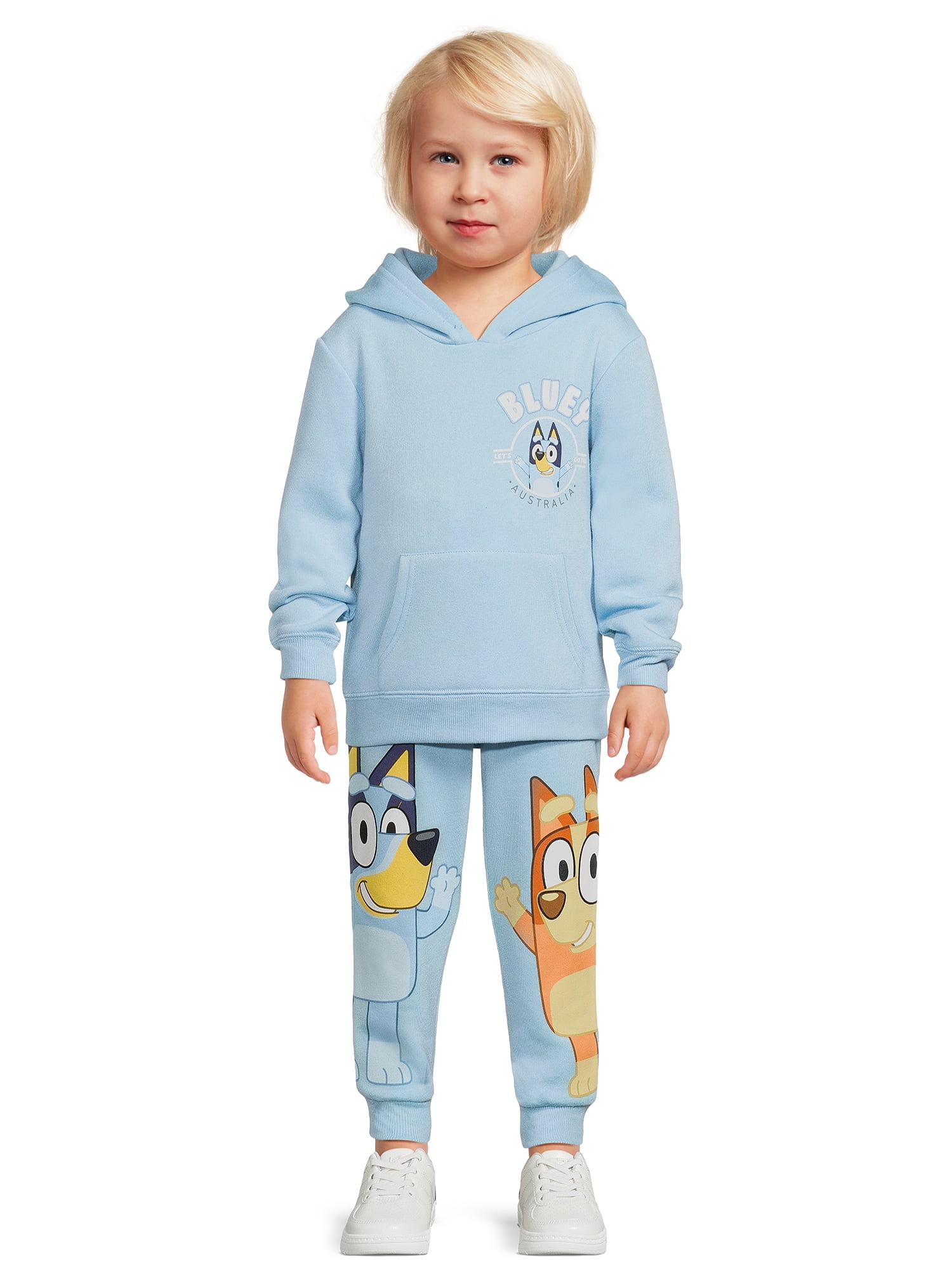 Ensemble Bluey Sweat Et Short Enfant - 100% Coton - Pull Manches Longues Et Short Élastiqué - Garçon