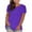 Purple, variant on Otvok Womens Tops Ladies Solid O-Neck Short Sleeve T-Shirt Blouse