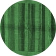 thumbnail image 1 of Ahgly Company Indoor Round Abstract Emerald Green Modern Area Rugs, 5' Round, 1 of 4