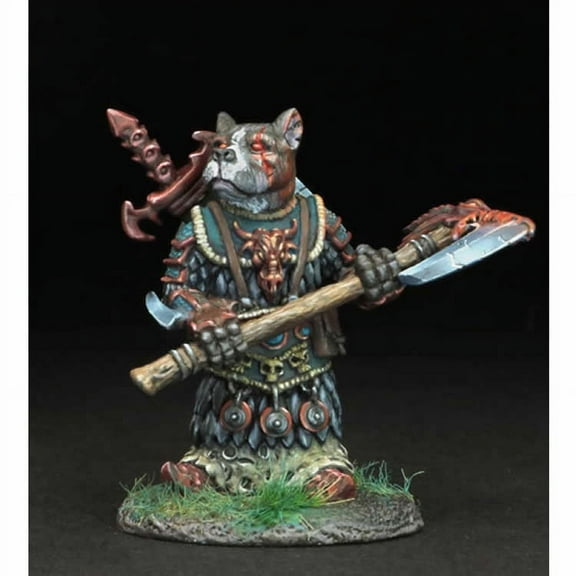 Pitbull Warrior With Battle Axe Miniature Critter Kingdoms Dark Sword Miniatures