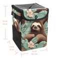 thumbnail image 5 of Sloth Mini Trash Can for Car - Foldable, with Lid, Leak-Proof, Hanging Storage Bag, 5 of 6