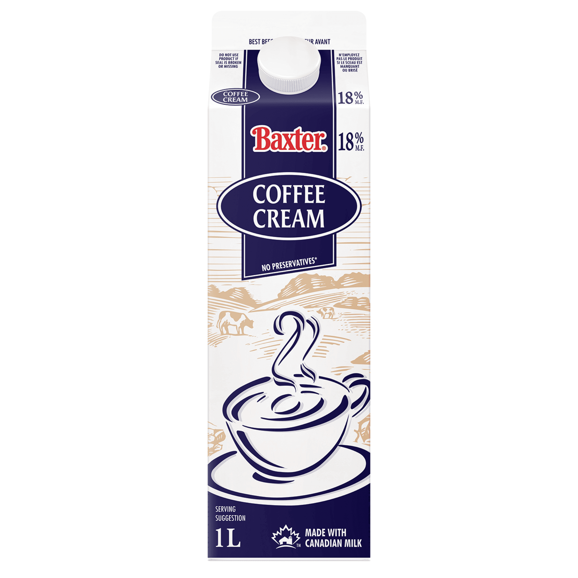 Baxter Crème a café 18 % 1L