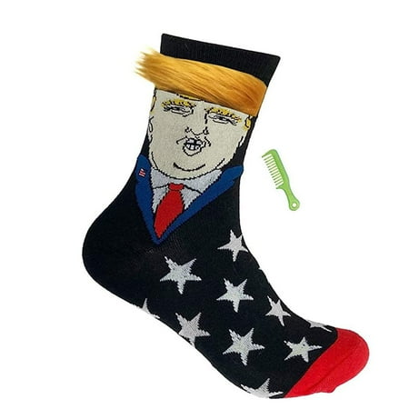 

2024 Donald Trump Socks Hair and Comb Crew Socks Funny Gift for Him Father s Day Gifts Black