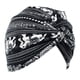thumbnail image 4 of Turbante de quimio torcido de floral a la moda para mujer Sombrero musulmán Hijib Headwear negro Hugo Turbante de algodón con estampado floral, 4 of 5