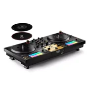 Hercules DJ DJControl Inpulse T7 Premium Edition 2-Channel Motorized DJ Controller With Premium Fader Module and Travel Bag - Gold