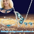 thumbnail image 2 of DPTALR Boucles d'Oreilles Papillon pour Dames Ensemble Collier Bracelet Pendentif Collier, 2 of 7