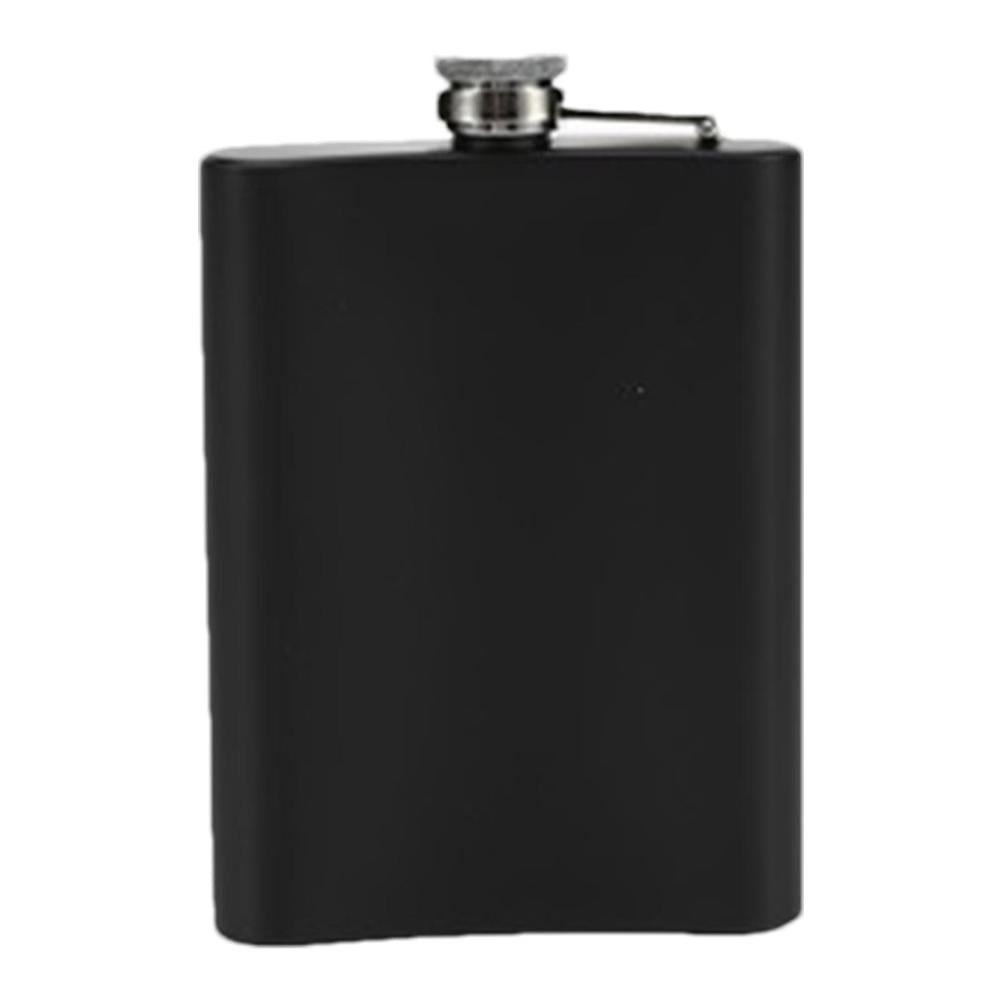 Hip Flask for Liquor Matte Black Stainless Steel Whiskey Flask for