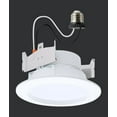 thumbnail image 6 of Satco S11895 9W LED 4-Inch Downlight Retrofit CCT Selectable 2700K–5000K 600–900 Lumens Regressed Wafer Round Matte White IC Air Tight Energy Star Wet Rated, 6 of 11