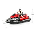 thumbnail image 3 of LEEYNEER High-Speed Remote Control Boat - 2.4G Wireless RC Racing Yacht with 30km/h Speed  80m Range  Rechargeable Battery  Self-Righting Design - for Pools & Lakes (Blue/Red), 3 of 5