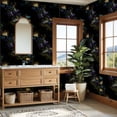 thumbnail image 4 of Gothic Peel and Stick Wallpaper Vintage Botanical Moths Dark Violet Flowers Soft Wall Mural 23.6in x 9.8ft Self Adhesive Removable Wall Paper Renter Friendly Wallpaper for Dorm Bedroom Cabinets, 4 of 8