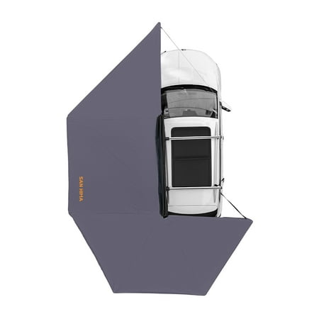Mondawe 270 Degree Car Awning Camping 600D Outdoor Freestanding Awning , Folding Portable Car Awning Sun Shelter for Trip SUV Trucks,Awning Passenger Side