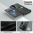 thumbnail image 6 of ShellTech Diamond Case for Samsung Galaxy S24,Magnetic Leather Built-in Card Slots Wallet Case Shockproof TPU Kickstand Back Cover for Galaxy S24,Black, 6 of 8