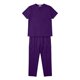 thumbnail image 4 of Ceisia Men's Solid Color Medical Scrubs Set V-Neck Short Sleeve Top Multi-Pocket Cargo Pants for Healthcare Workers Purple S Gifts, 4 of 8