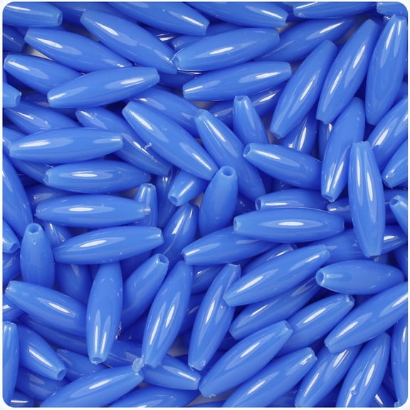 BeadTin Periwinkle Opaque 19mm Spaghetti Craft Beads (150pcs)