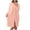 Pink, variant on Women Long Sleeve Sleep Robe House Coat Solid Plush Soft Lightweight Comfy Loose Midi Hooded Zip Front Bath Robe