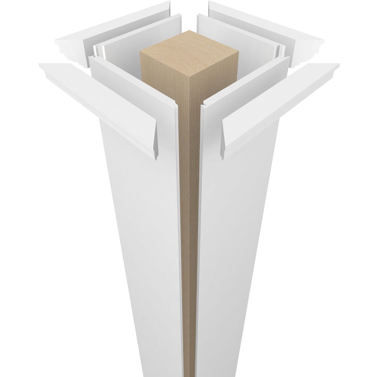 10"W x 05'H Craftsman Classic, Square Non-Tapered, Smooth Column, Tuscan Base, Tuscan Capital