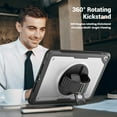 thumbnail image 5 of Allytechgroup iPad 9th 8th 7th Generation Case, Rotating Kickstand Shockproof Hand Strap + Shoulder Strap Drop Protection Rugged Case for iPad 10.2" 9th 8th 7th Gen 2021/2020/2019,Clear, 5 of 10