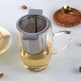 thumbnail image 2 of Mesh Tea Infuser Tea Leak Reusable 304 Stainless Steel With Cover Filter Grid Binaural Tea Leak Coffee Mesh Filter Teaware, 2 of 10