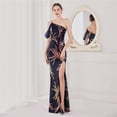 thumbnail image 5 of Vestido de lentejuelas con volantes, vestido de fiesta de hadas, vestido de noche, vestido largo sexy, vestido de novia, 5 of 5