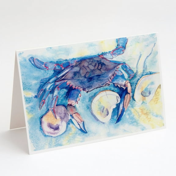 Crab and oyster Greeting Cards and Envelopes Pack of 8