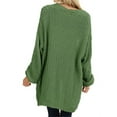 thumbnail image 4 of Long Sleeve Women Solid Color Open Front Chunky Knit Sweater Cardigan, 4 of 6