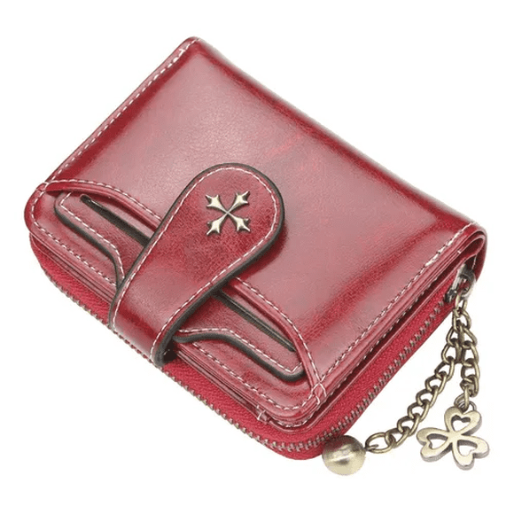 Cartera Pequeña Malubero Malu1882 Con Cremallera Para Mujer Color rojo
