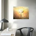 thumbnail image 4 of JEUXUS Home Decor Crosses Canvas Print Wall Art for Bedroom Home Holy Light Christ Spiritual Religion Picture Artwork Rest Room Study Room Wall Decor Frame Rustic Grassland, 4 of 5