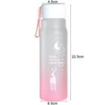 thumbnail image 6 of Walbest 560ml Gradient Elk Frosted Plastic Water Bottle Wide Mouth Leak-proof Water Cup, Portable Couple Space Cup, 6 of 7