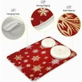 thumbnail image 4 of Red Background Snowflakes Dish Drying Mat for Kitchen Counter, Absorbent Reversible Dish Draining Mat,Rack Pad for Countertop, 18 x 24 Inches, 4 of 7