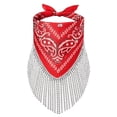 thumbnail image 2 of rhinestone bandana Fringe bandanas for women rhinestone bandana Western Bling Sparkly Bandanas 1 pack,One Size, 2 of 5
