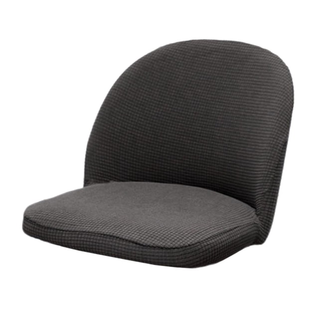 Funda para sil de comedor sin brazos de poliéster, funda para respaldo semicírculo extraíble y , protector de muebles - Gris SM SunniMix funda elástica