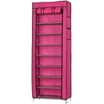 thumbnail image 4 of 9 Tier 9 Lattices Non Woven Fabric Shoe Rack,Free Standing Shoe Racks,Shoes Racks Organizer for Closet,Stackable Shoe Rack,with Side Pocket,for Doorway, Corridor, Balcony, Living Room (Grey), 4 of 7