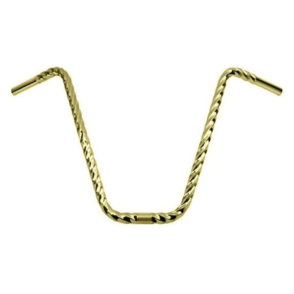 bike DYNO STYLE SQUARE TWISTED HANDLEBAR 16 25.4MM GOLD.bicycle HANDLEBAR