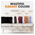 thumbnail image 6 of Throw Pillows for Couch and Bed, Soft Shaggy Throw Pillows with Inserts Included, Cozy Long Hair Faux Fur Pillows - Set of 2-12" x 20" - Chocolate, 6 of 8